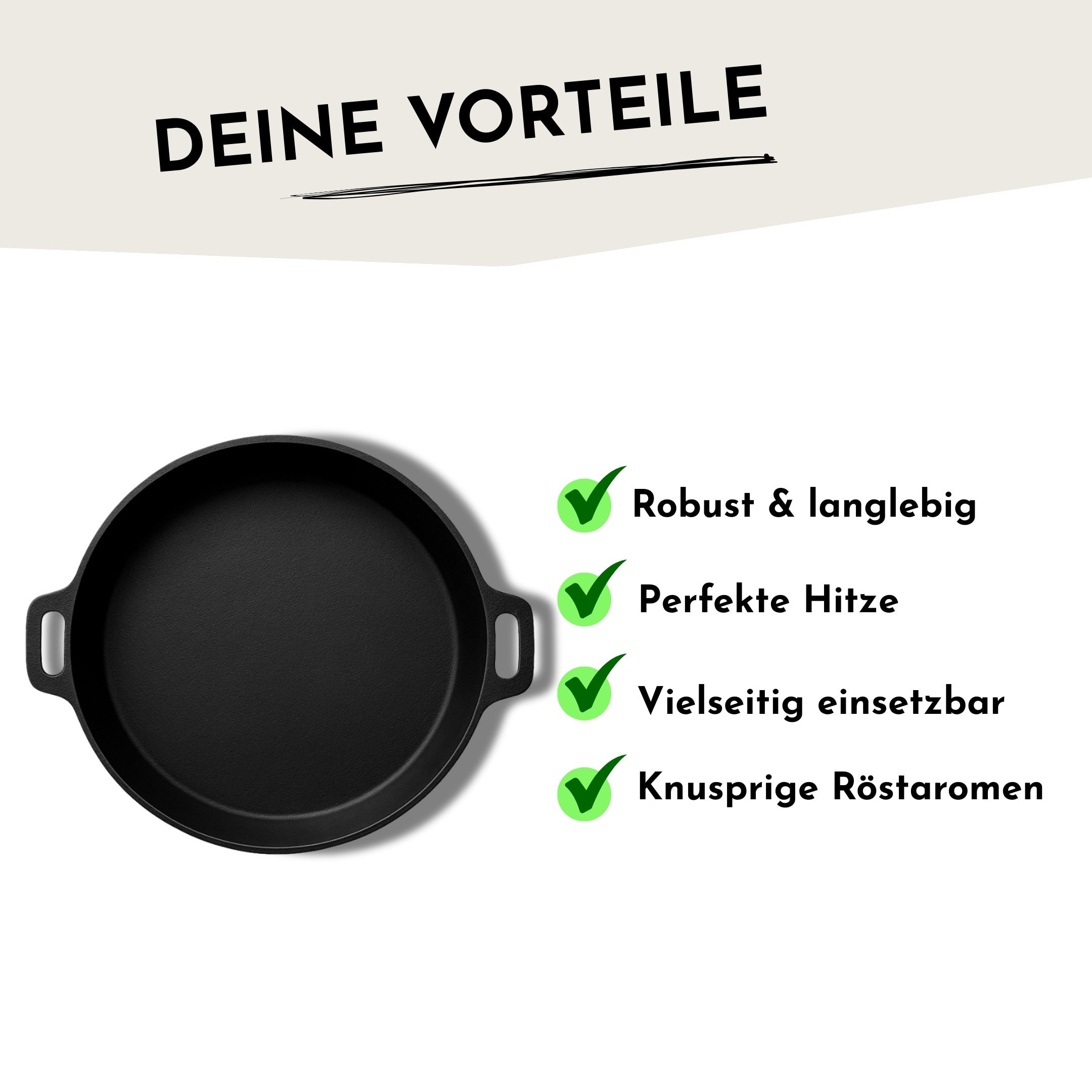 Robuste Gusseisenpfanne