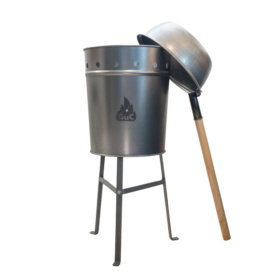 Maroniofen-Komplettset – Feuertonne mit Maronipfanne