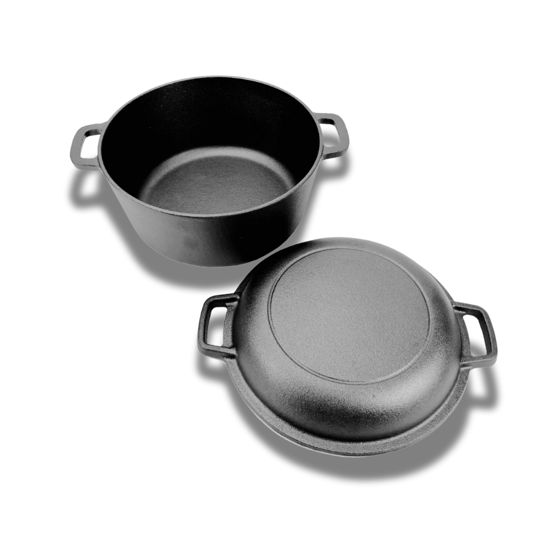 2in1 Gusseisen-Topf & Pfanne