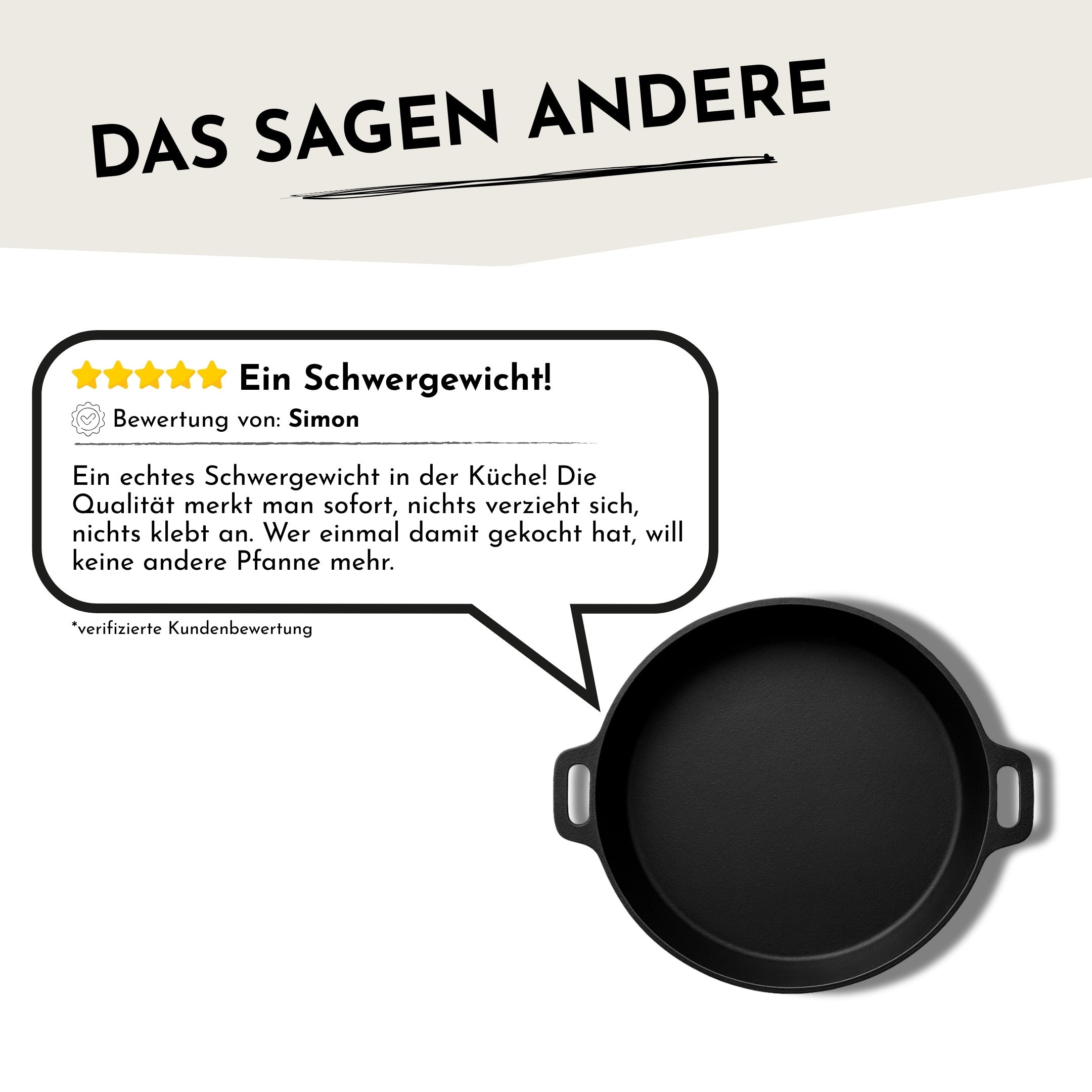 Robuste Gusseisenpfanne