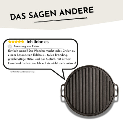 Gusseisen-Plancha rund