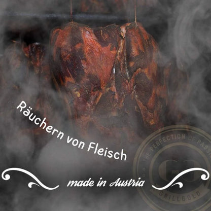 Räuchermehl-Set je 5,5L - in Wiederverschliessbaren-Eimer - Buche, Erle und Kirsche