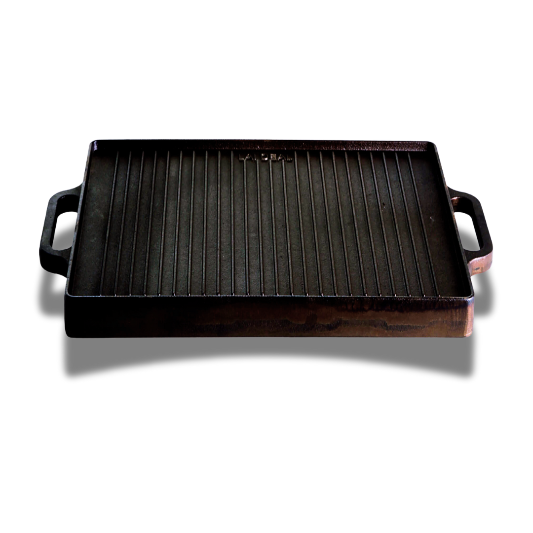 Gusseisen-Grillplatte eckig